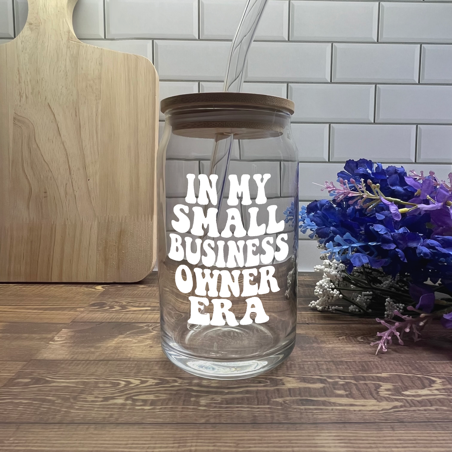 Small Business Owner Era Glass Cup