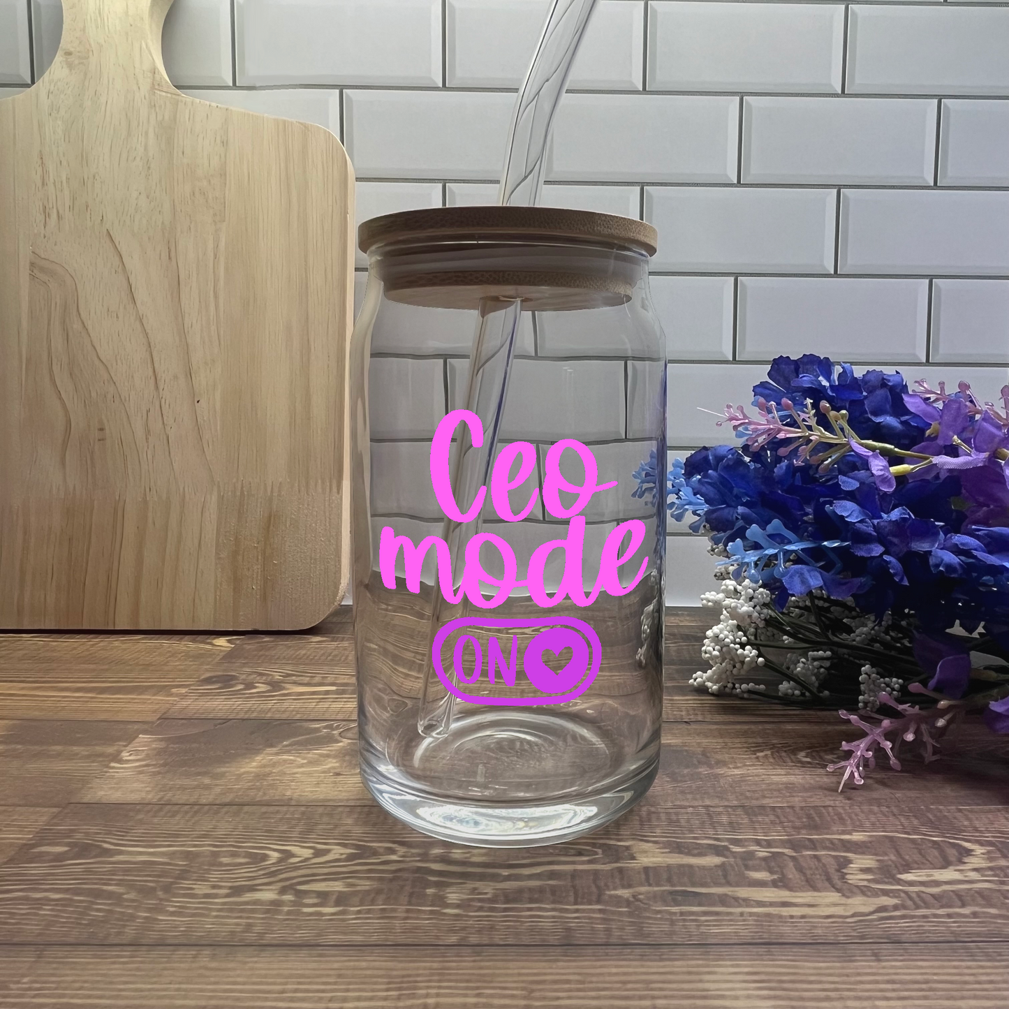Ceo Mode On Glass Cup