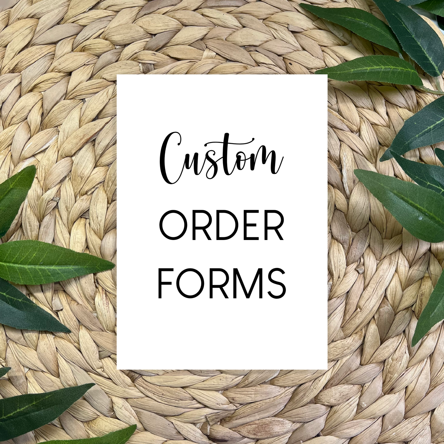 Custom Order Form Pad