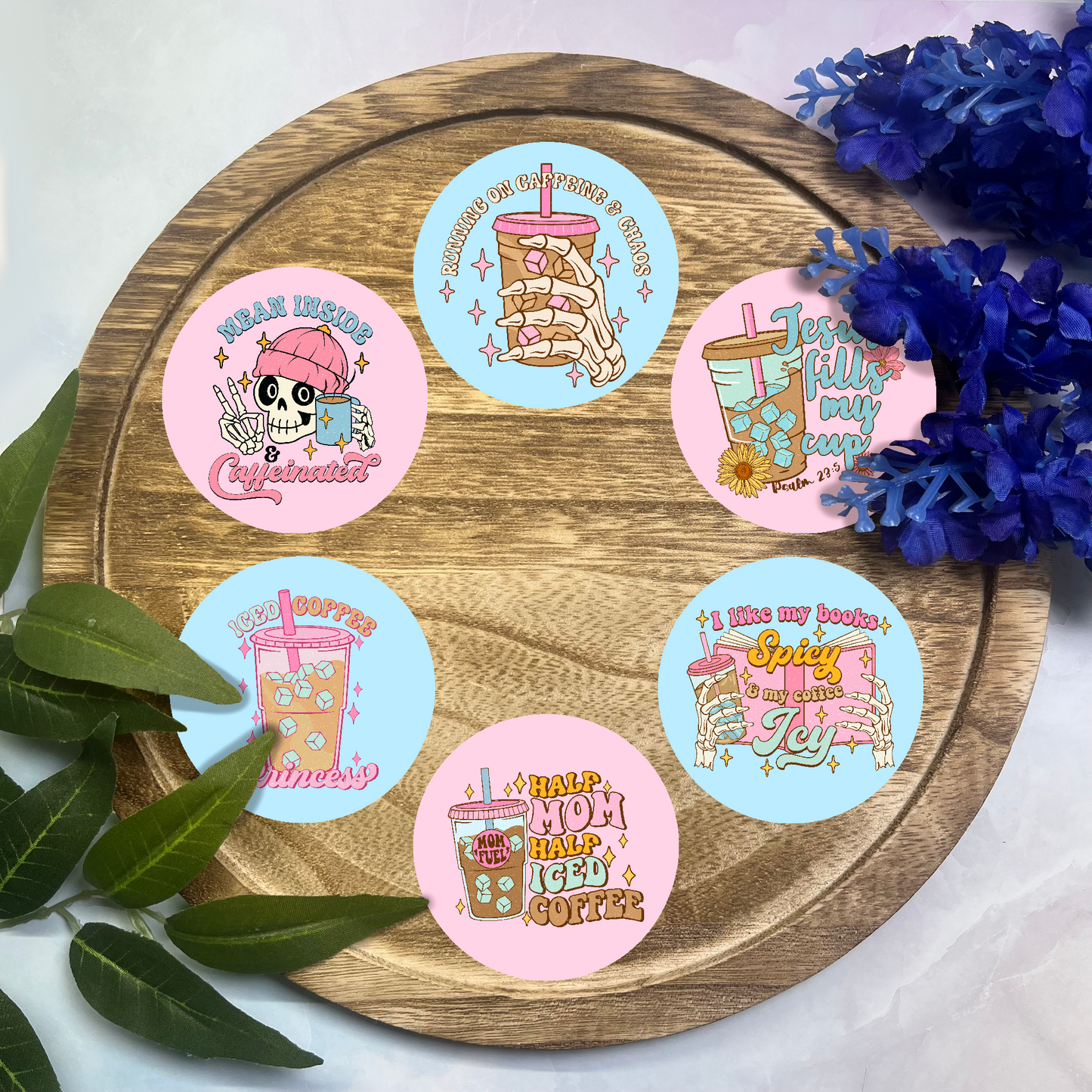 Coffee Cardstock Rounds- 6 Pack