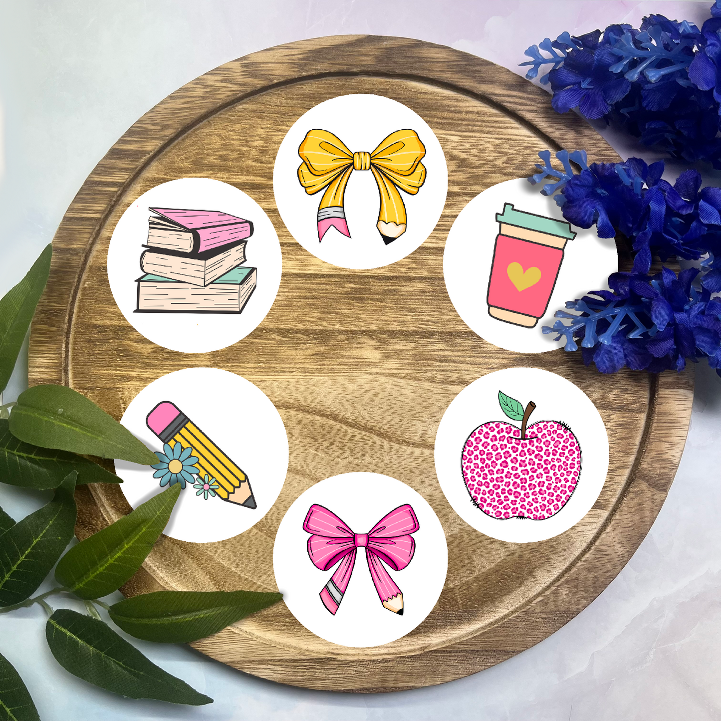 School Cardstock Rounds- 6 Pack