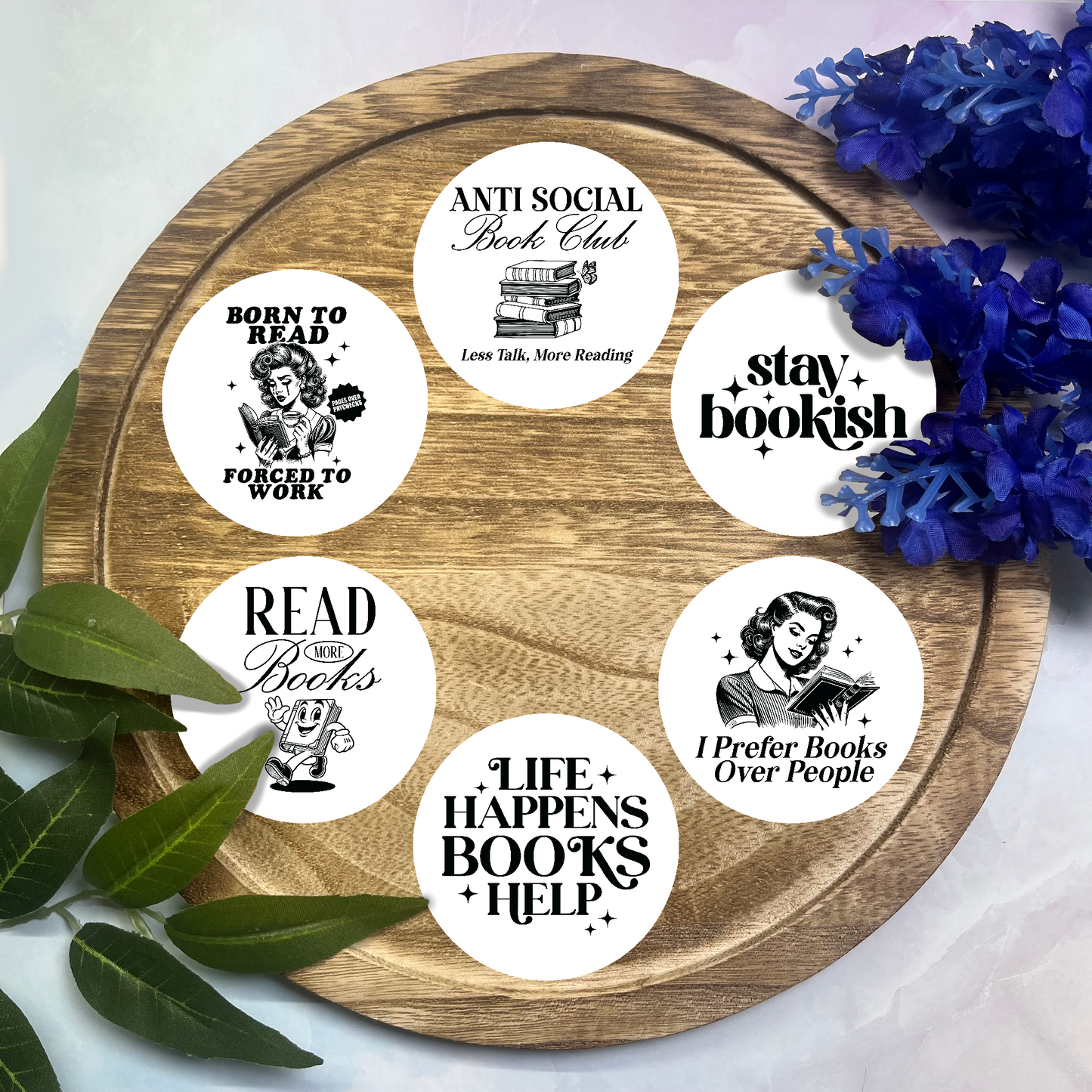 Book Cardstock Rounds- 6 Pack