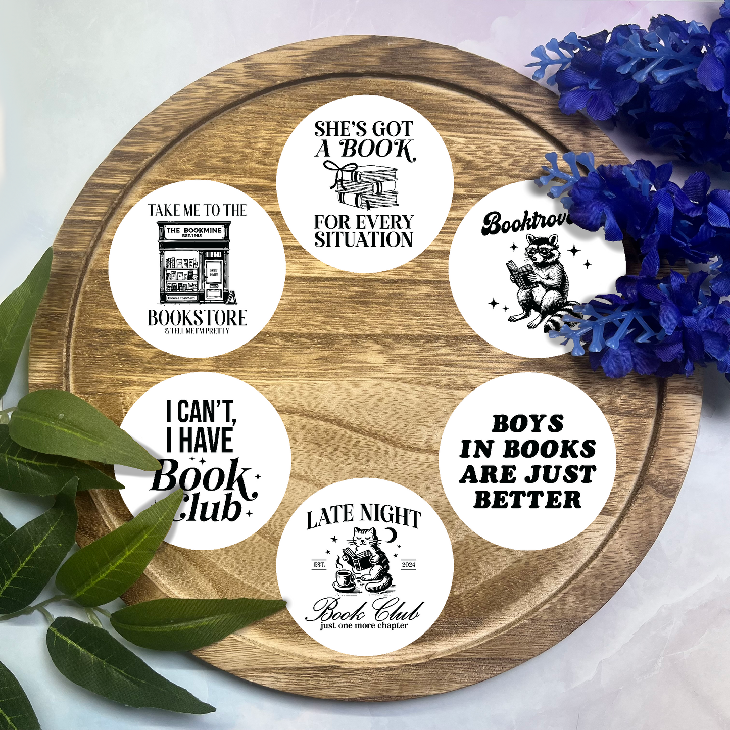 Book Cardstock Rounds- 6 Pack