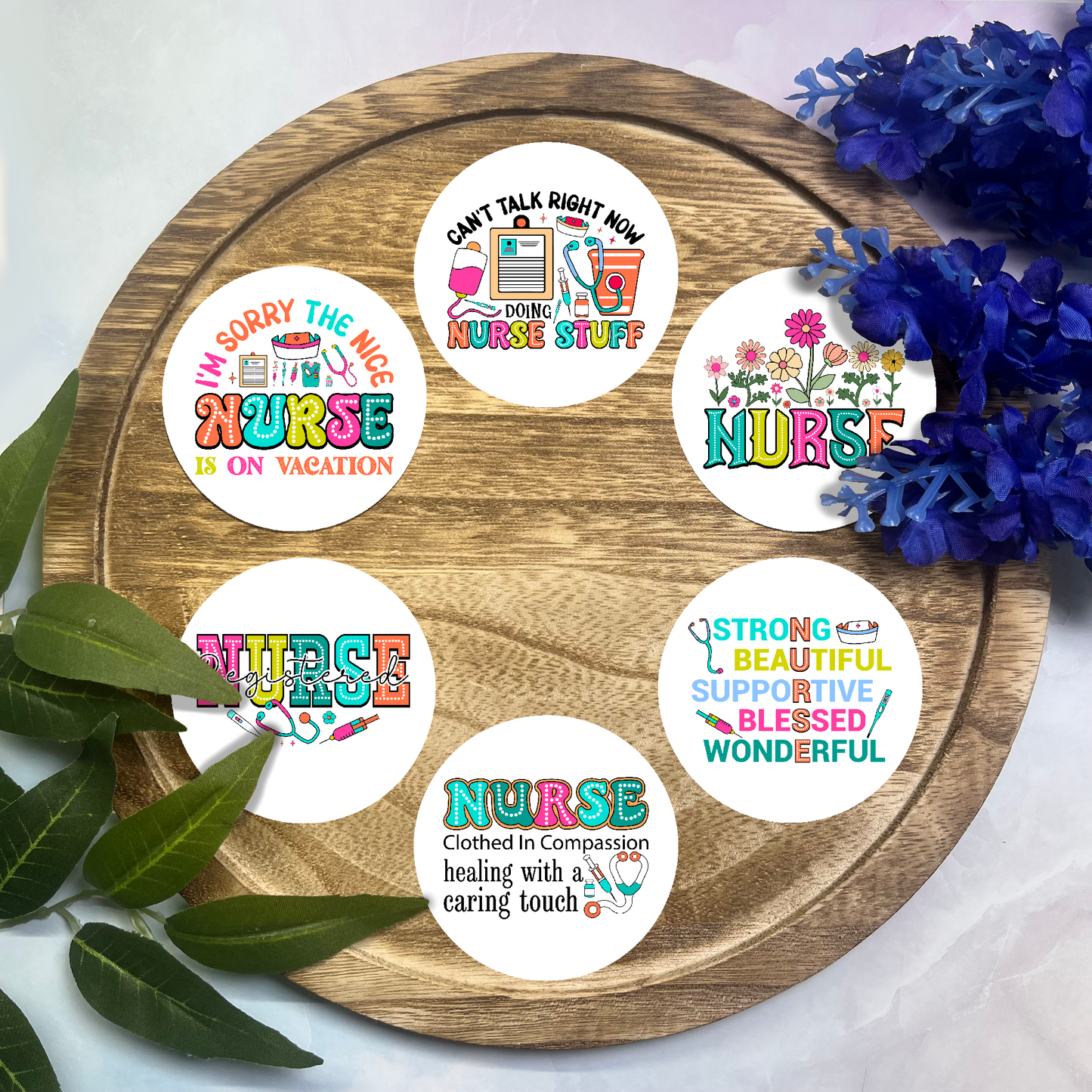 Nurse Cardstock Rounds- 6 Pack