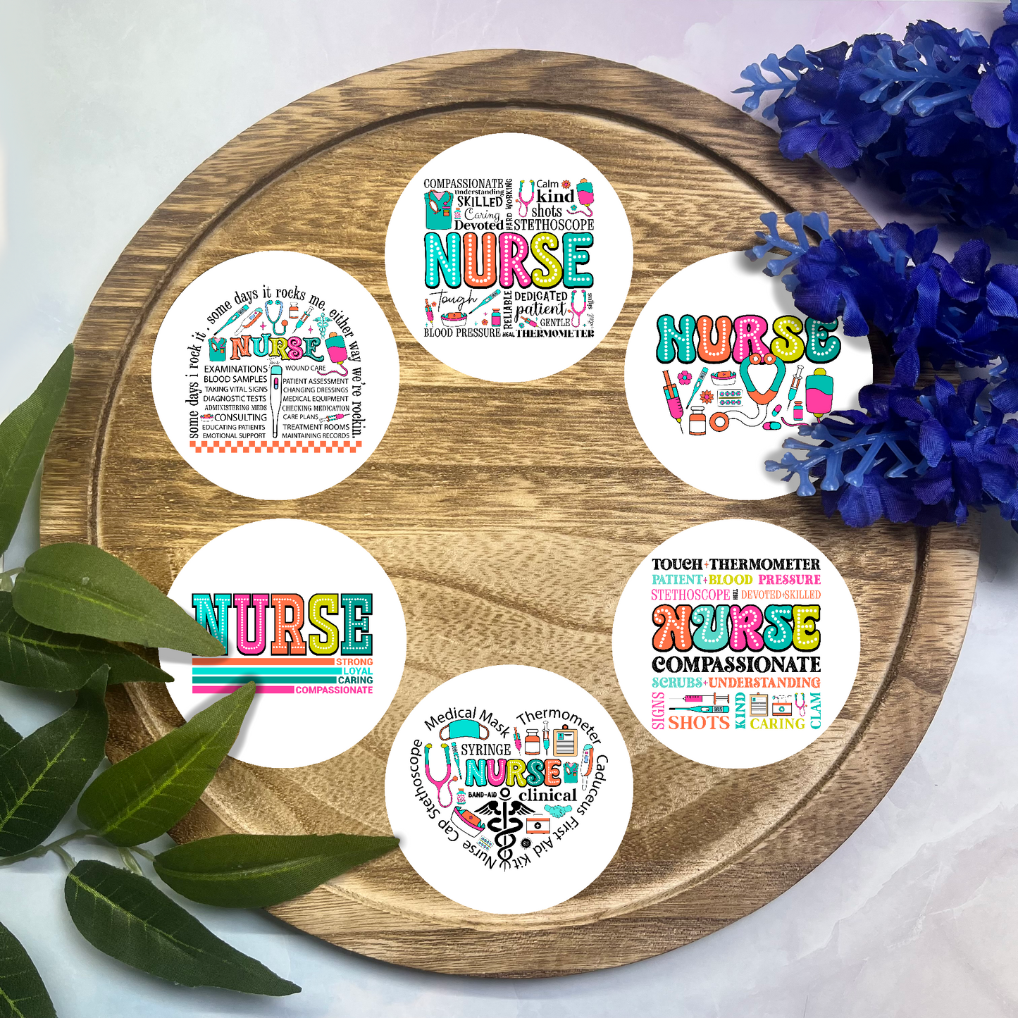 Nurse Cardstock Rounds- 6 Pack