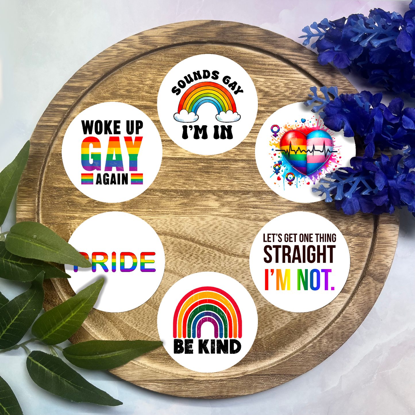 LGBT Cardstock Rounds- 6 Pack