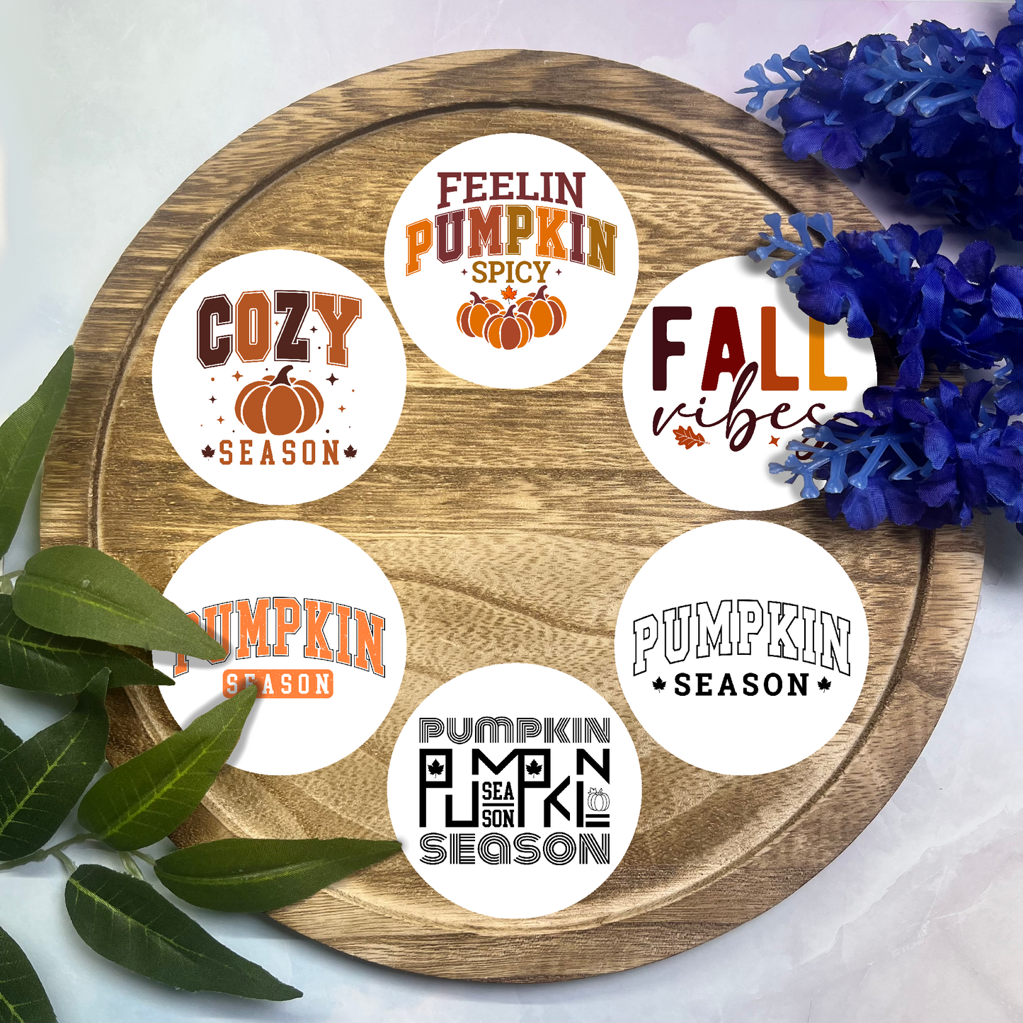 Fall Cardstock Rounds- 6 Pack