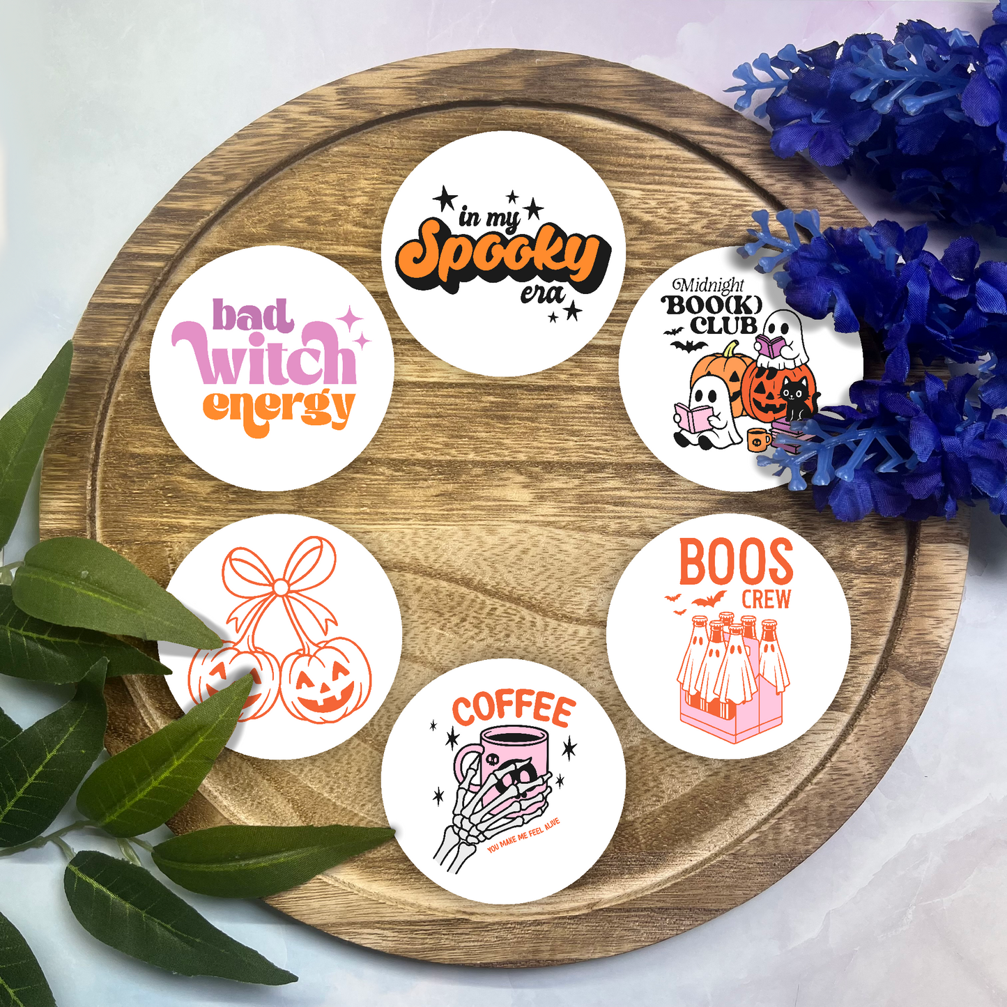 Halloween Cardstock Rounds- 6 Pack