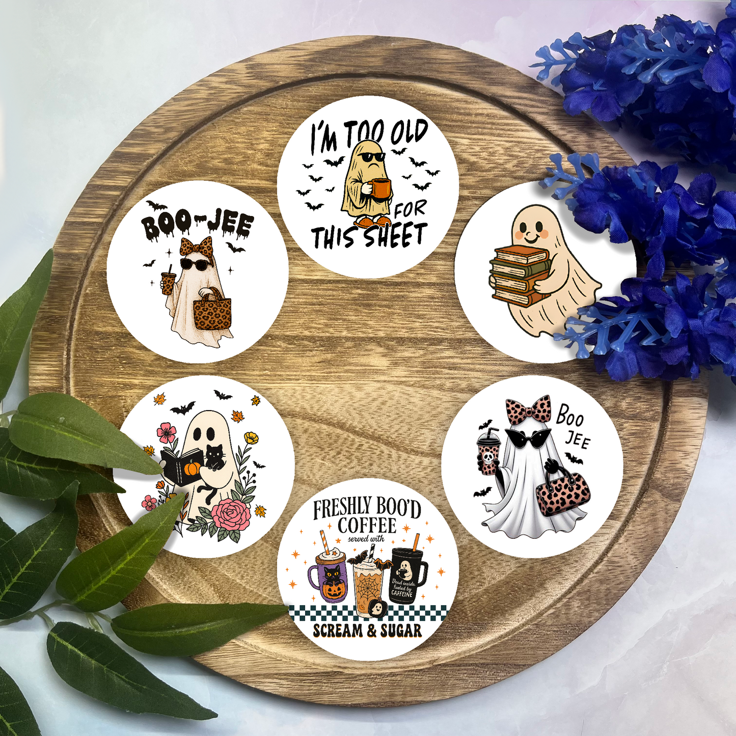 Halloween Cardstock Rounds- 6 Pack