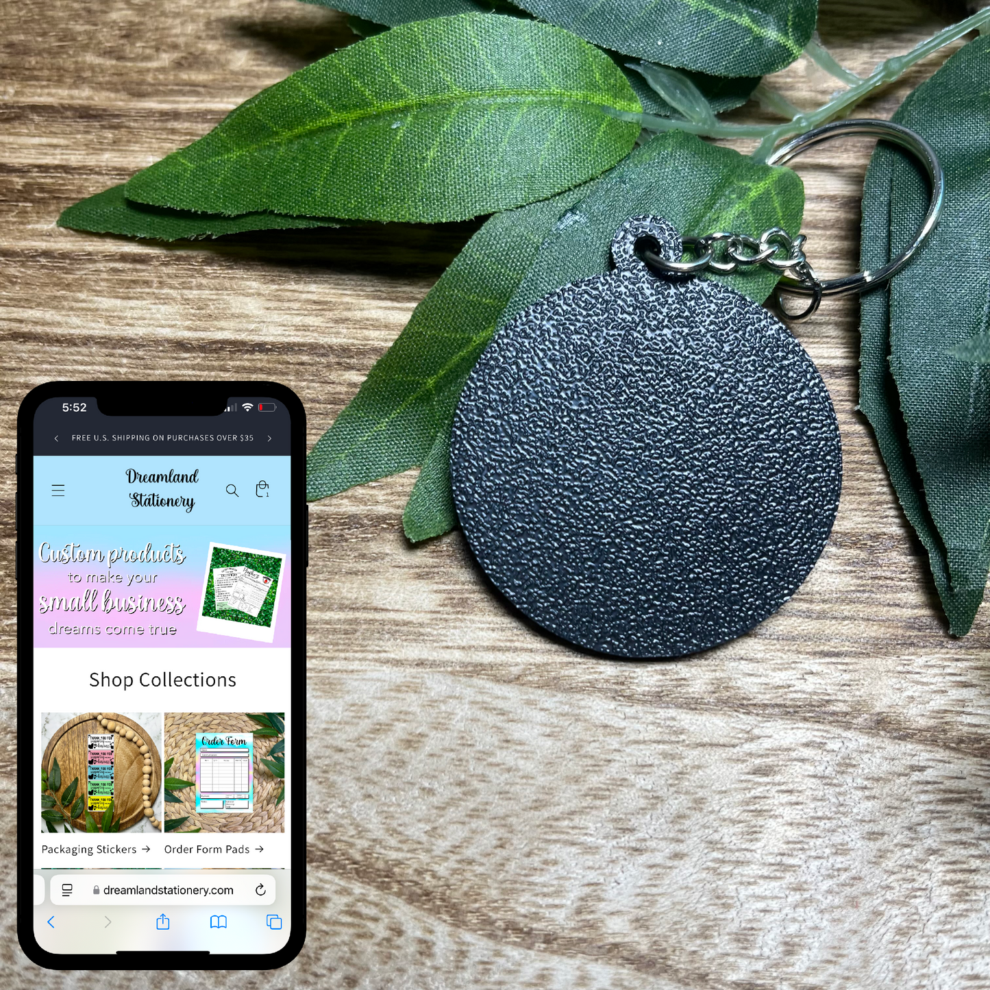 Plain Black Smart Keychain