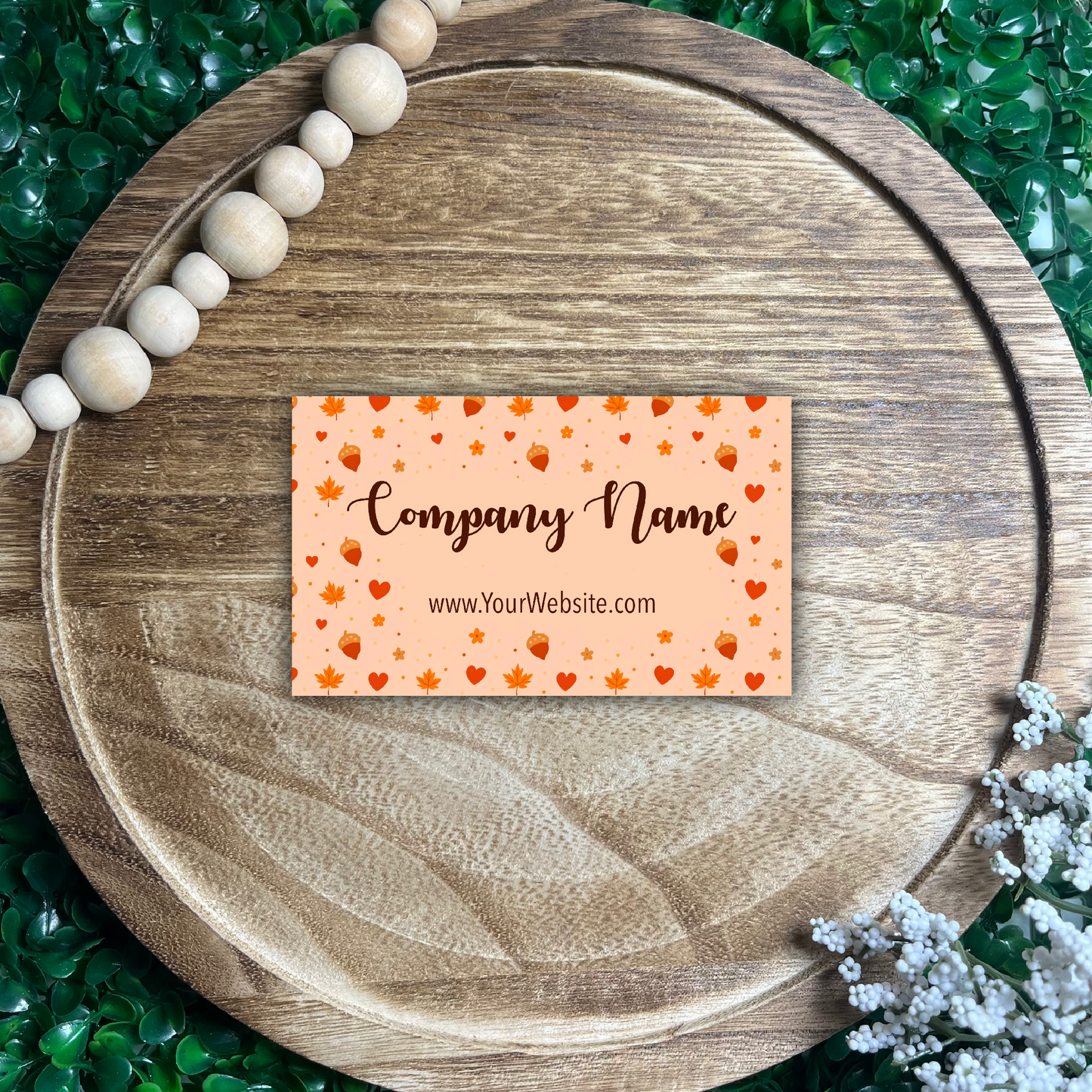 Personalizable Fall Business Cards