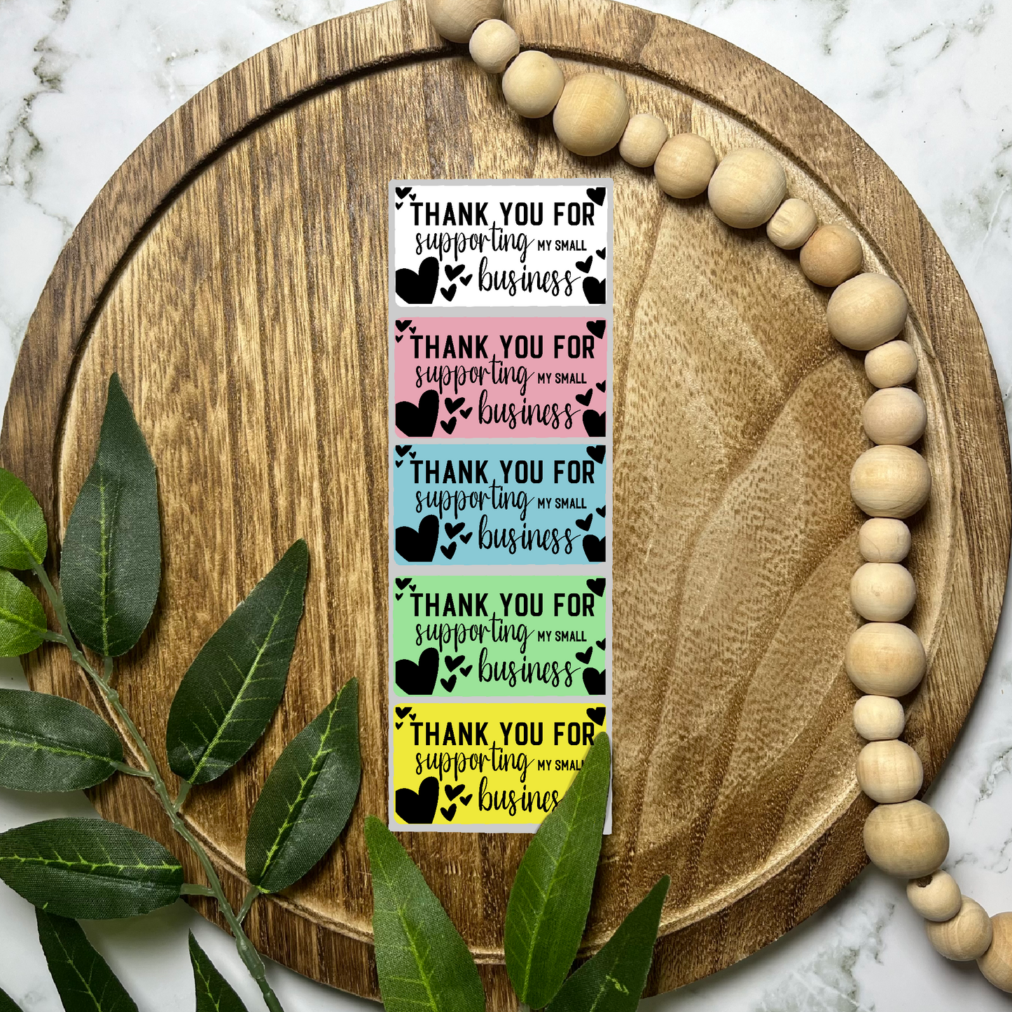 Thank You Packaging Sticker (100 count-1.25x2.25 Stickers)