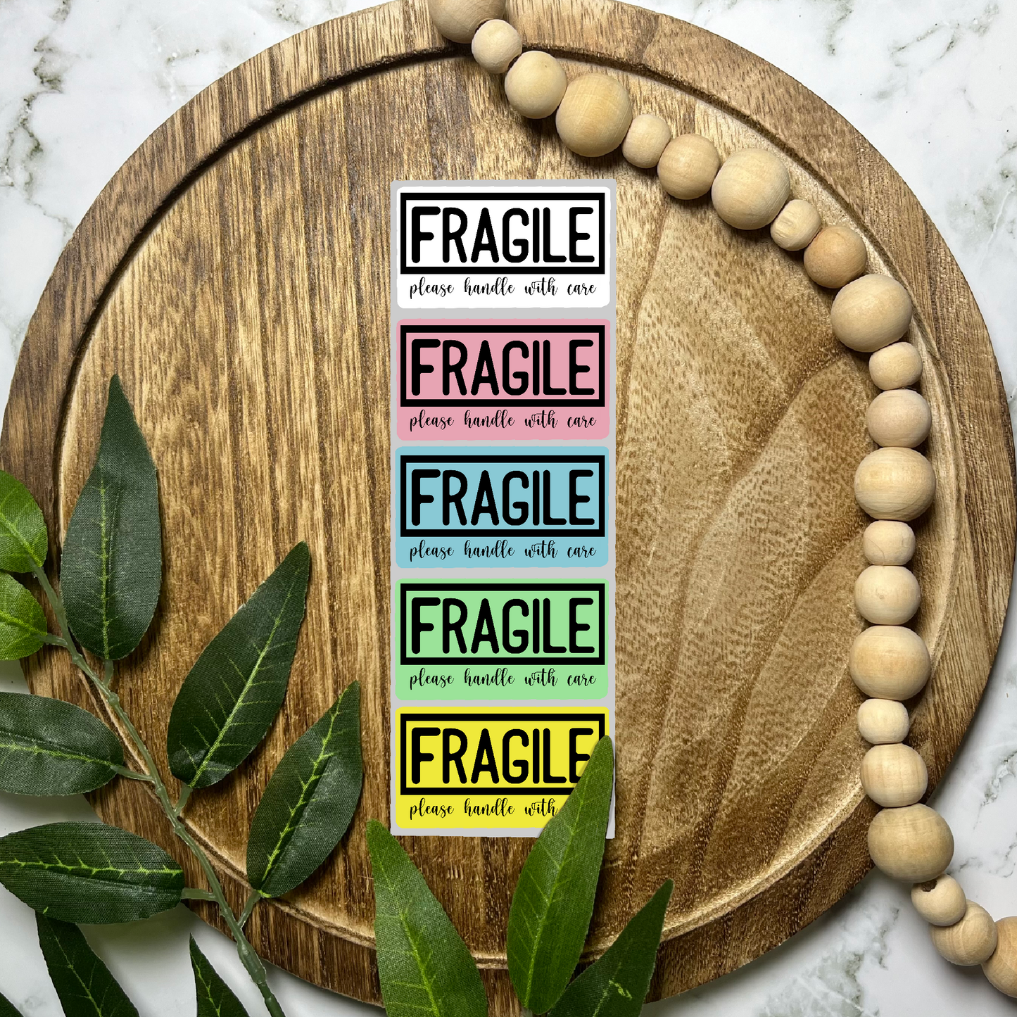 Fragile Packaging Sticker (100 count-1.25x2.25 Stickers)