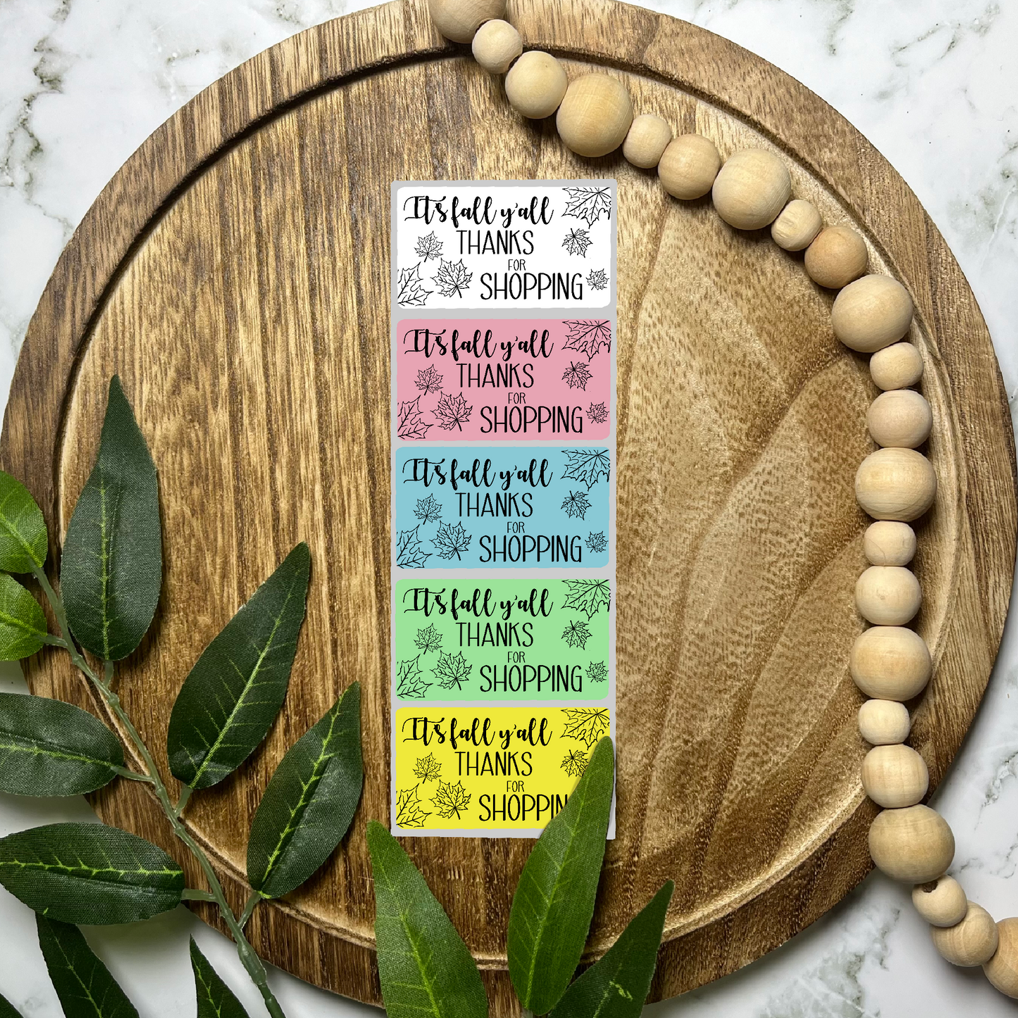 It's Fall Y'all Packaging Sticker (100 count-1.25x2.25 Stickers)