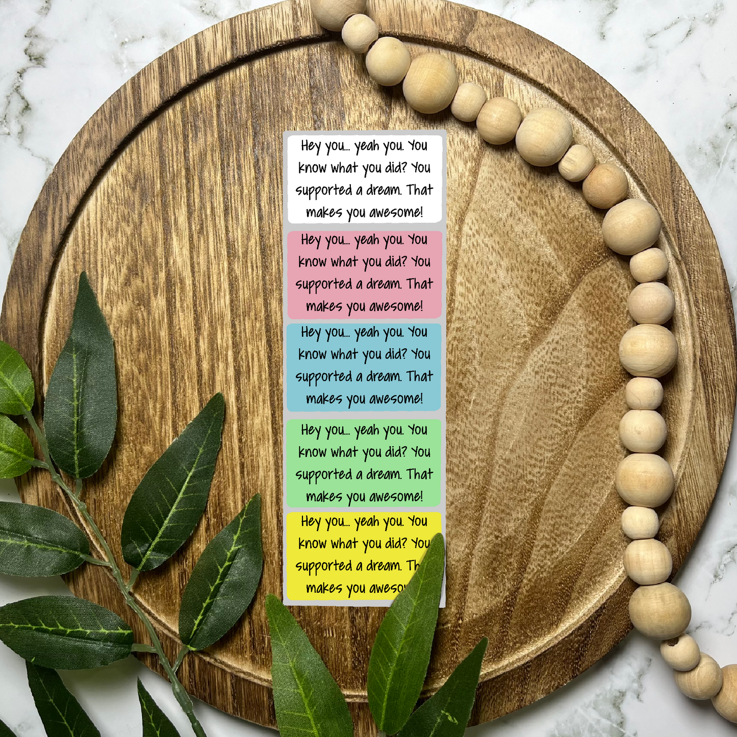 Hey You Packaging Sticker (100 count-1.25x2.25 Stickers)