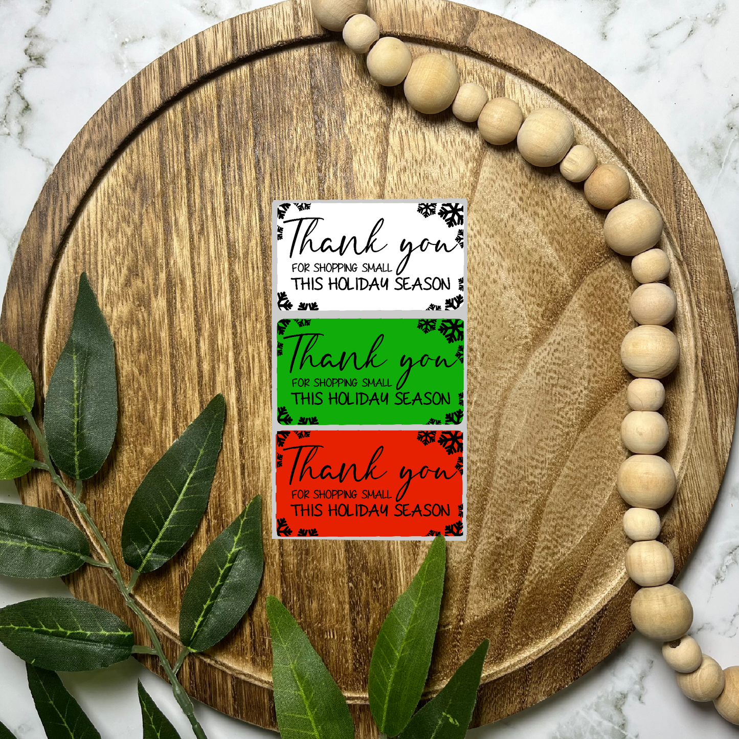 Holiday Season Packaging Sticker (100 count-1.25x2.25 Stickers)