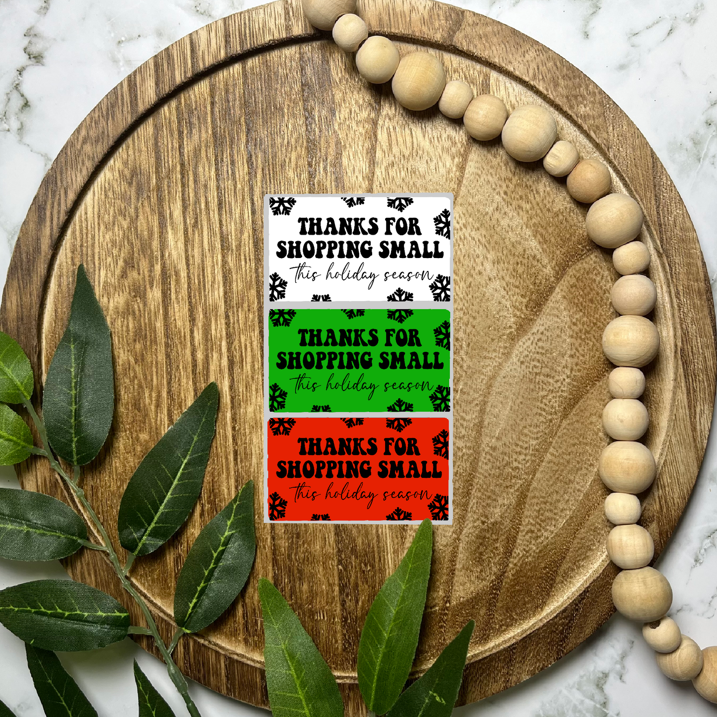 Holiday Season Packaging Sticker (100 count-1.25x2.25 Stickers)