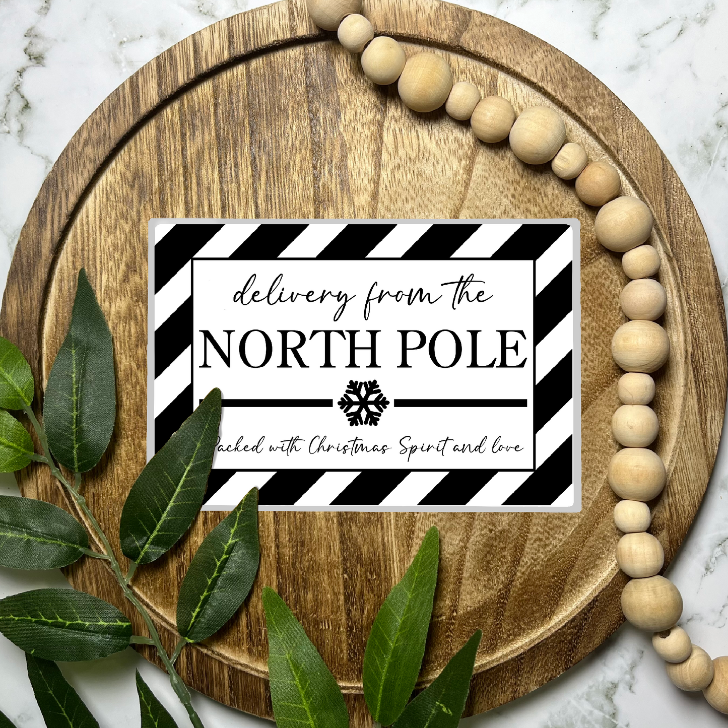 North Pole Delivery Packaging Sticker (50 count-4x6 Stickers)