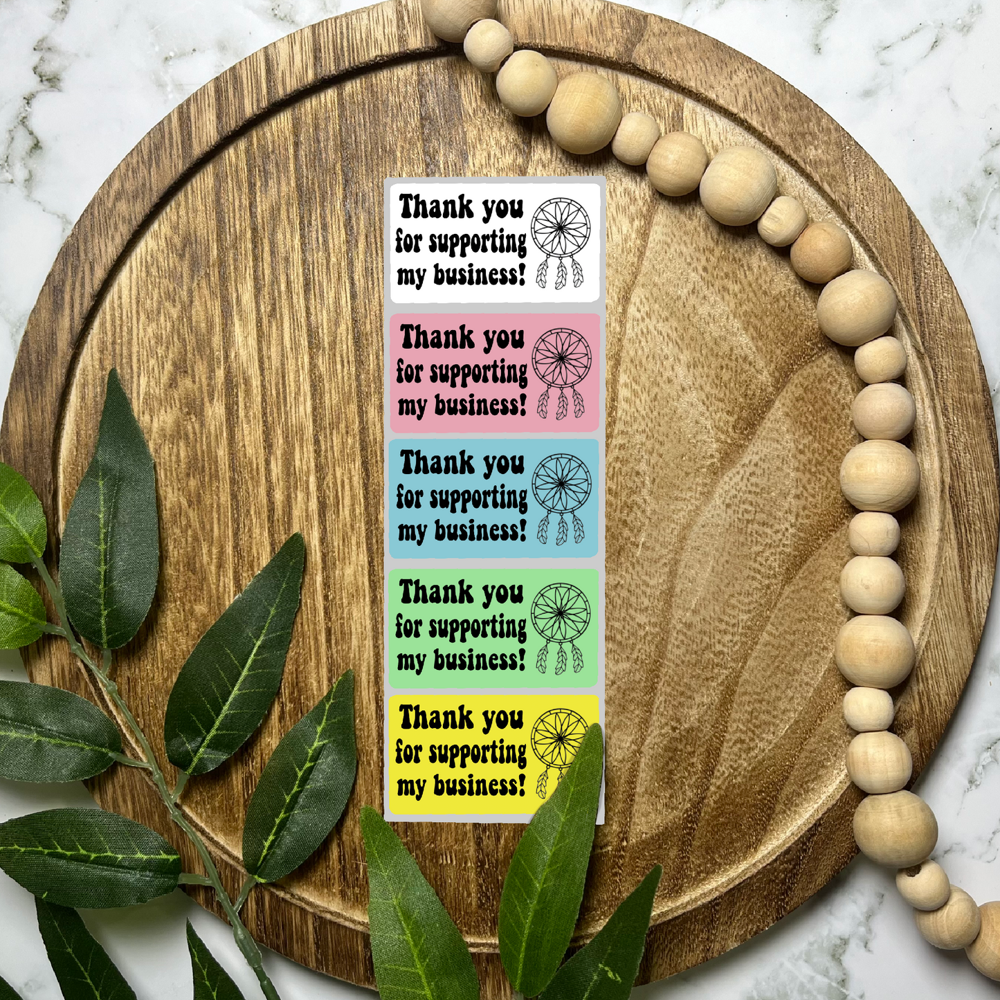 Thank You Packaging Sticker (100 count-1.25x2.25 Stickers)