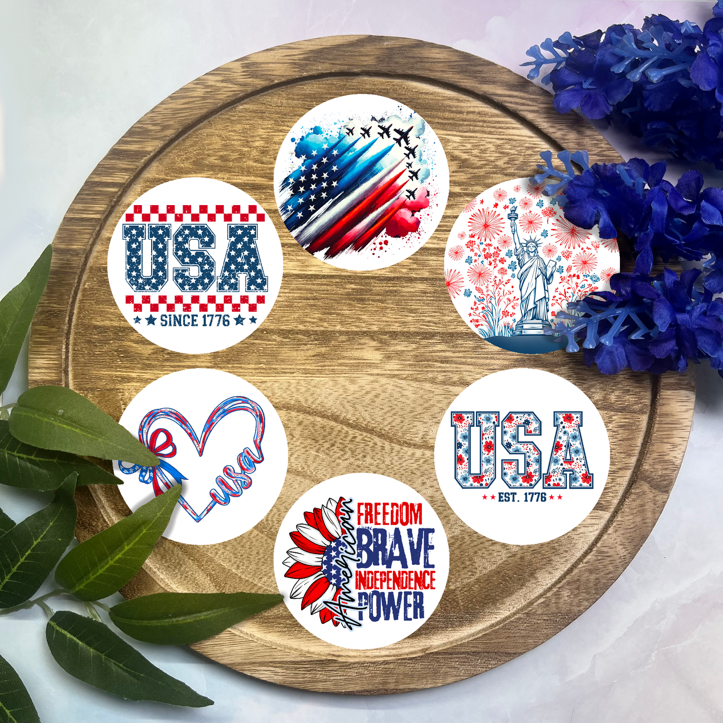 American Cardstock Rounds- 6 Pack