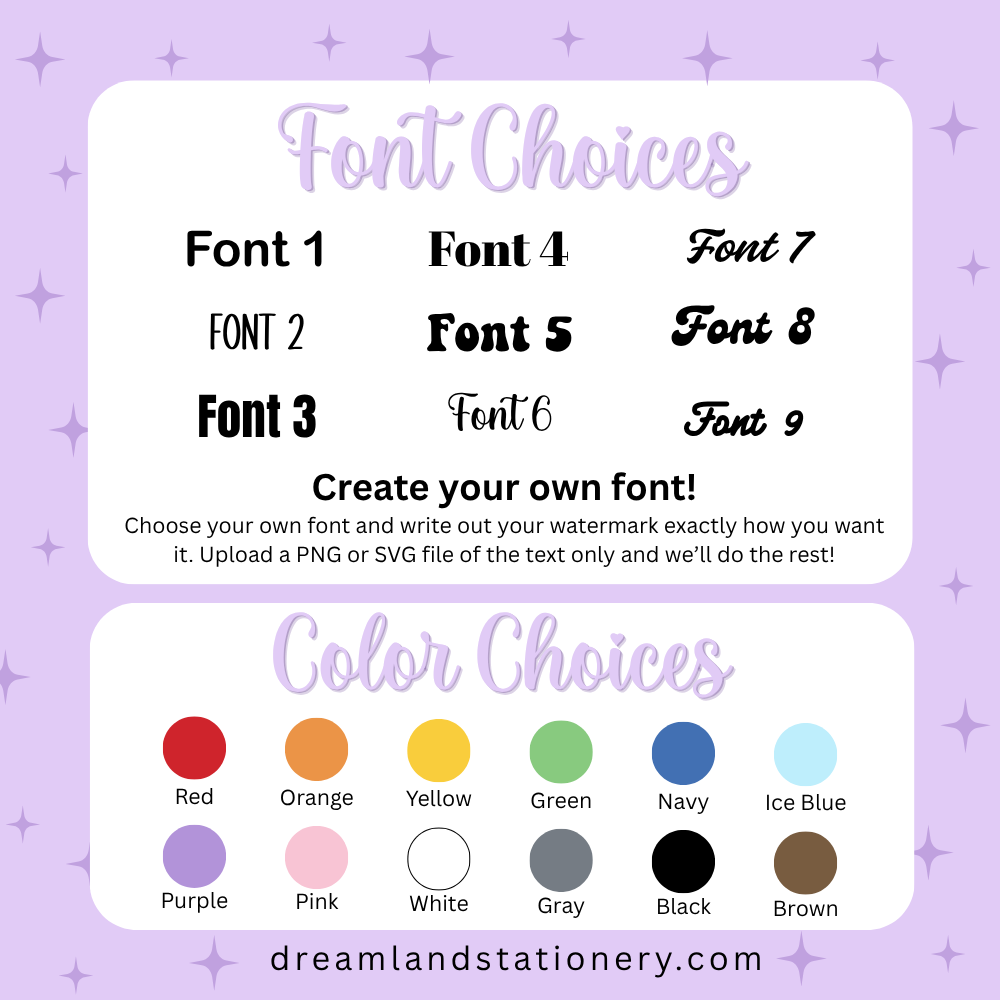 CUSTOM Two Line Physical Watermarks