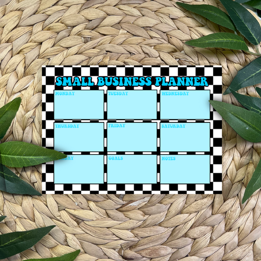 Small Business Checkered Weekly Planner