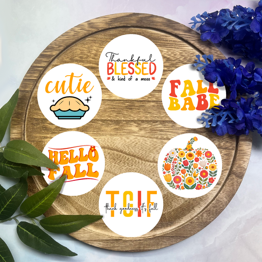 Fall Cardstock Rounds- 6 Pack