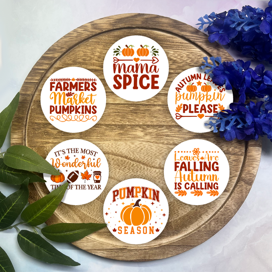 Fall Cardstock Rounds- 6 Pack