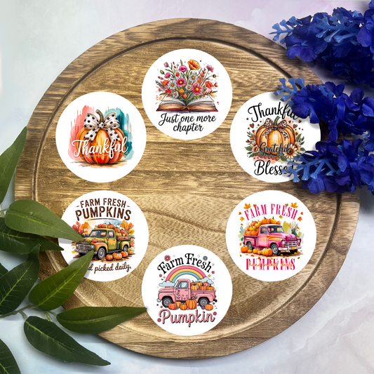Fall Cardstock Rounds- 6 Pack