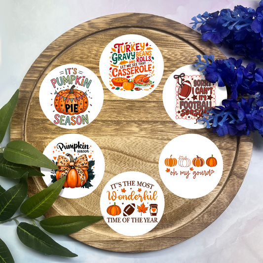 Fall Cardstock Rounds- 6 Pack