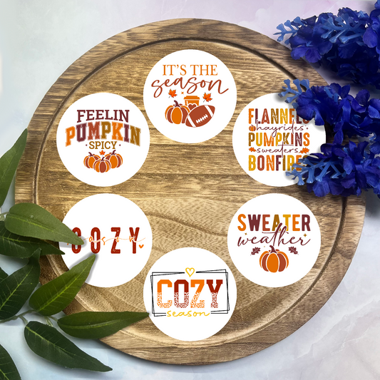 Fall Cardstock Rounds- 6 Pack