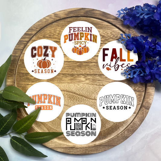 Fall Cardstock Rounds- 6 Pack