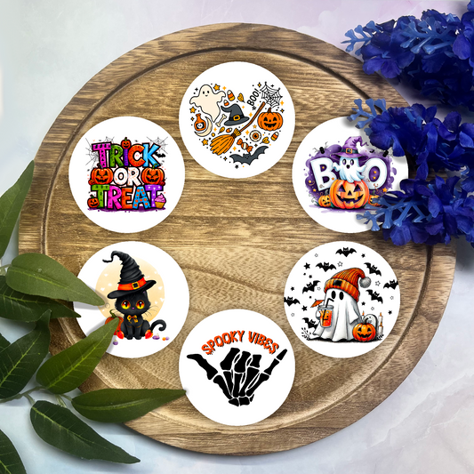 Halloween Cardstock Rounds- 6 Pack