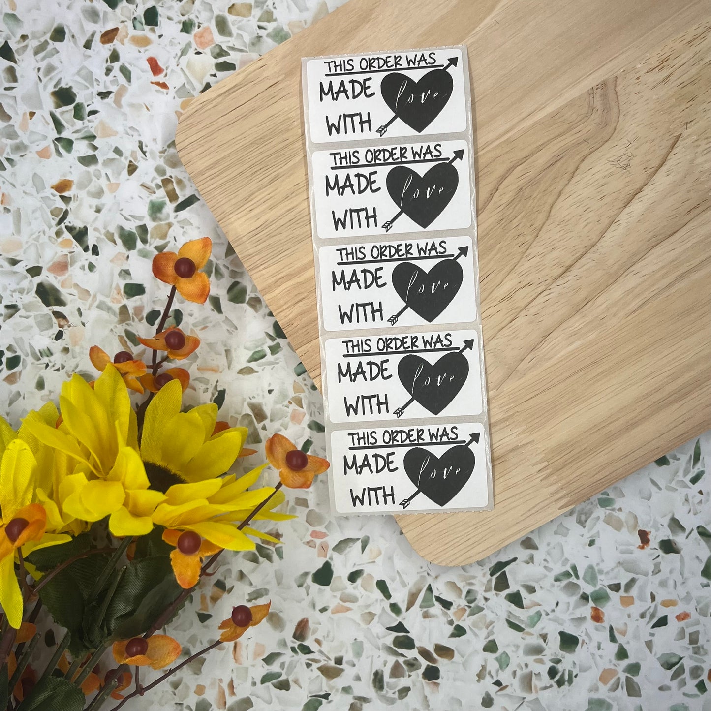 Made with Love Packaging Sticker