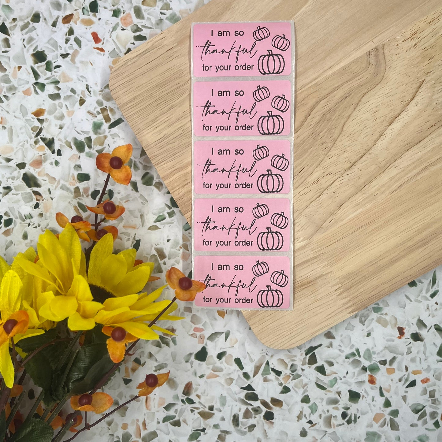 Thankful Fall Packaging Sticker