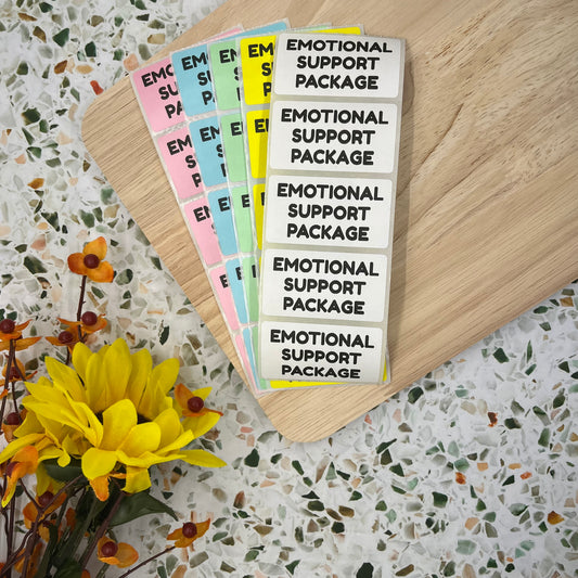 Emotional Support Package Packaging Sticker