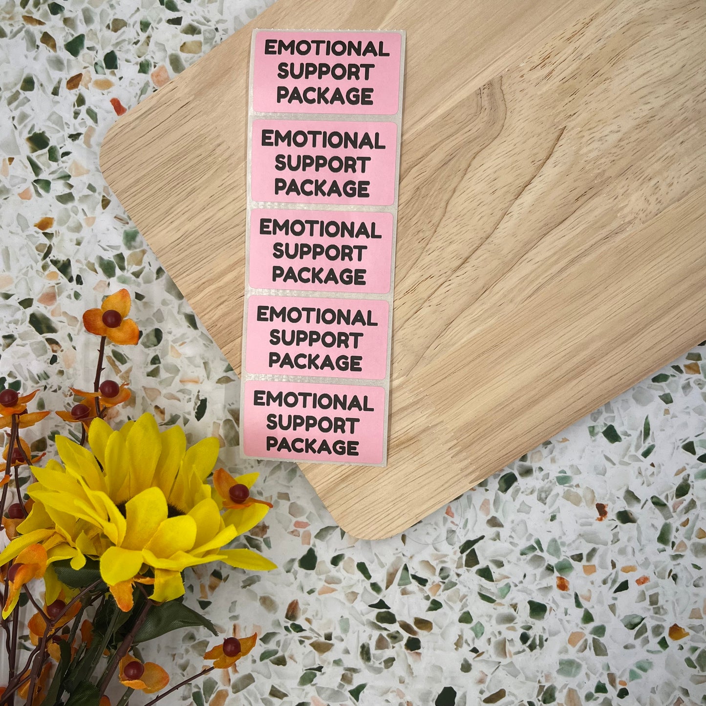 Emotional Support Package Packaging Sticker