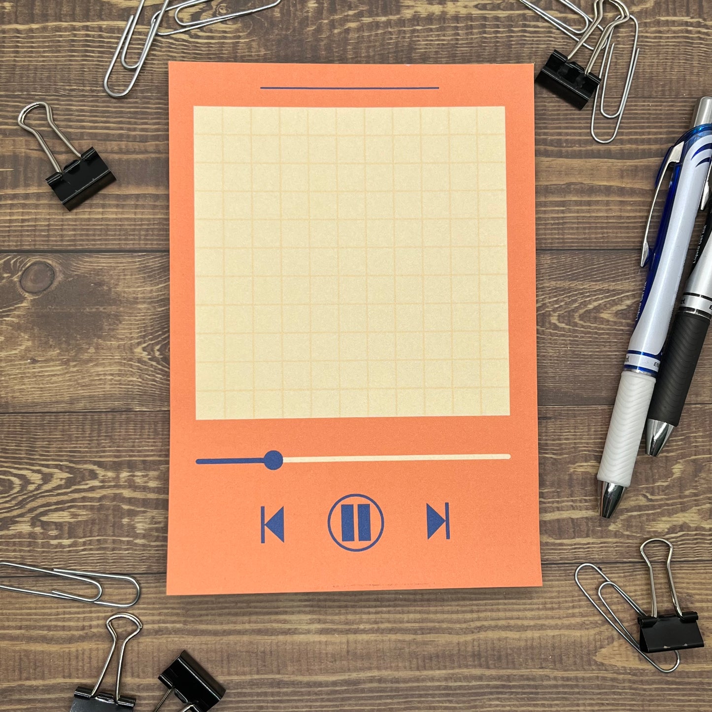 Music Playlist Grid Memo Pad