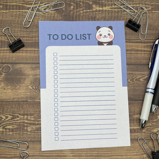 Panda To Do List Memo Pad