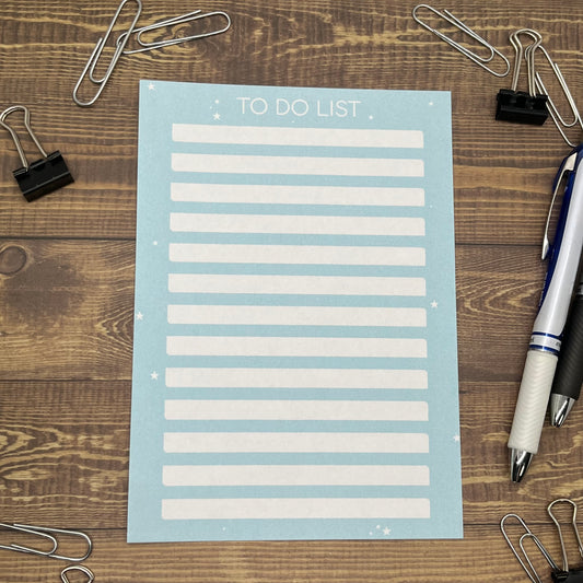 Simple Blue To Do List Memo Pad