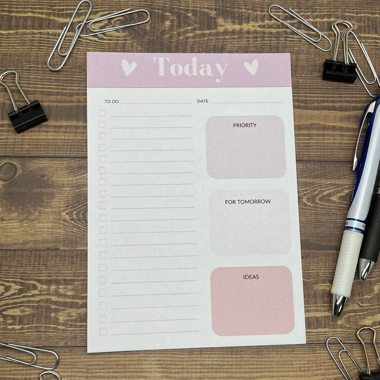 To Do Daily Planner Memo Pad