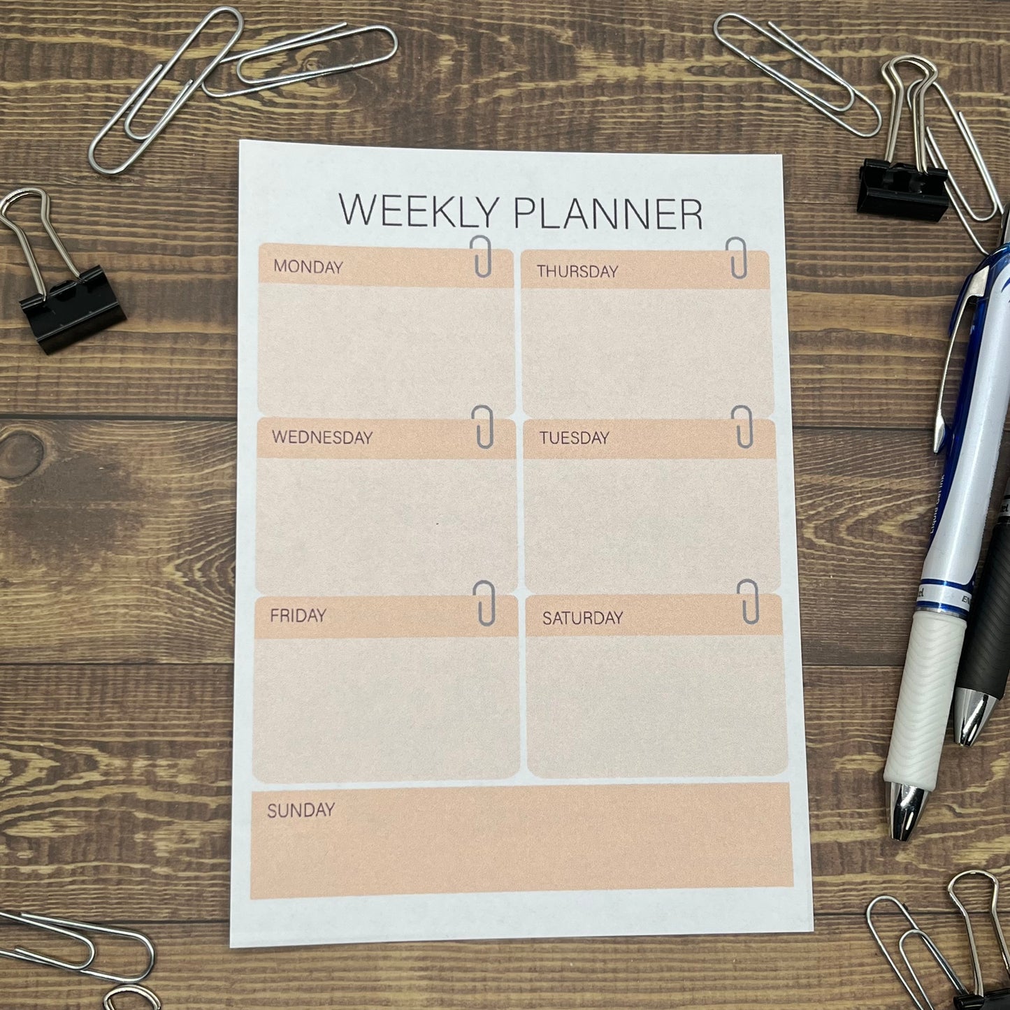 Simple Weekly Planner Memo Pad