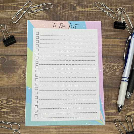 Colorful To Do List Memo Pad