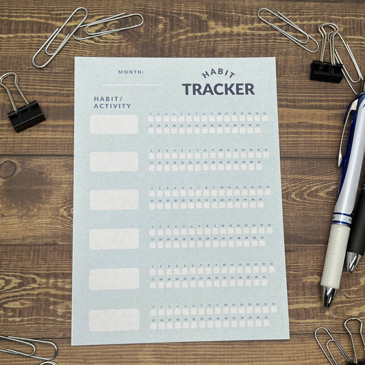 Simple Habit Tracker Memo Pad