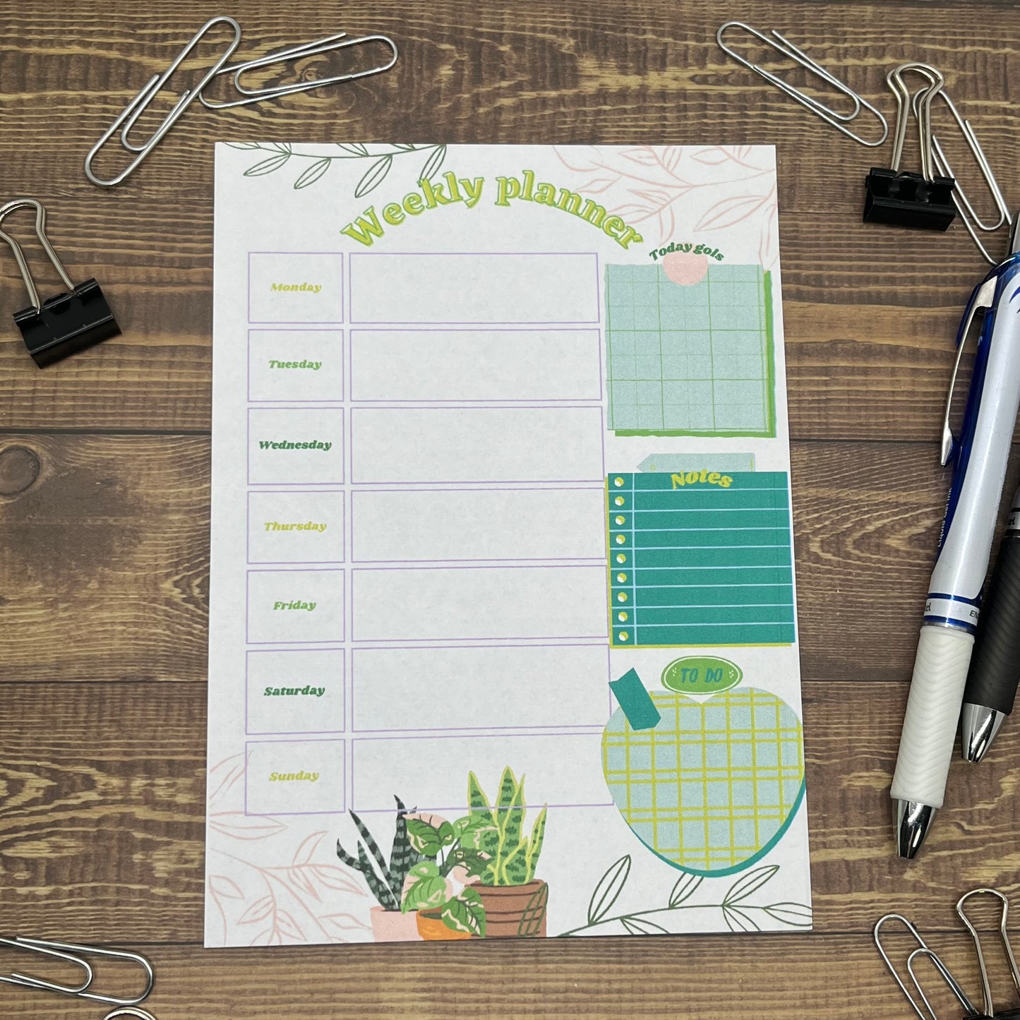 Plant Inspired Weekly Planner Memo Pad