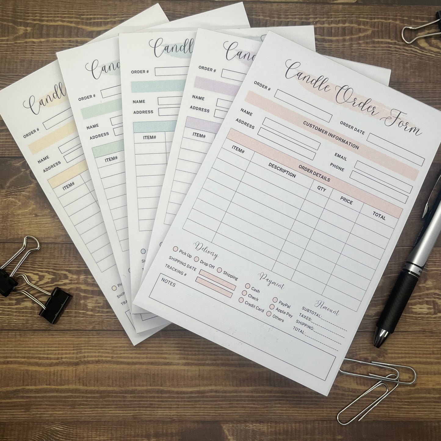 Candle Order Form Memo Pad