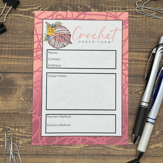 Crochet Order Form Memo Pad