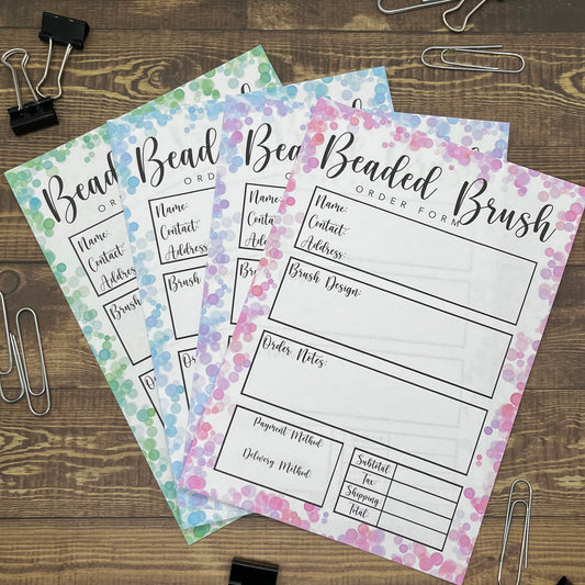 Beaded Brush Order Form Memo Pad