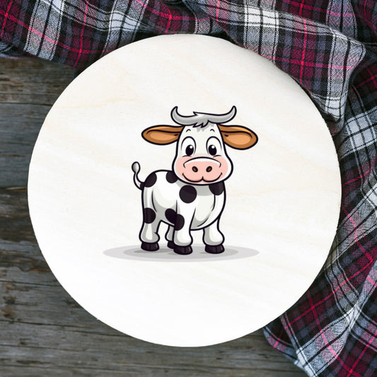 Happy Cartoon Cow Sticker