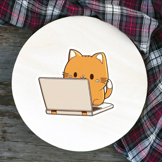 Laptop Cat Sticker